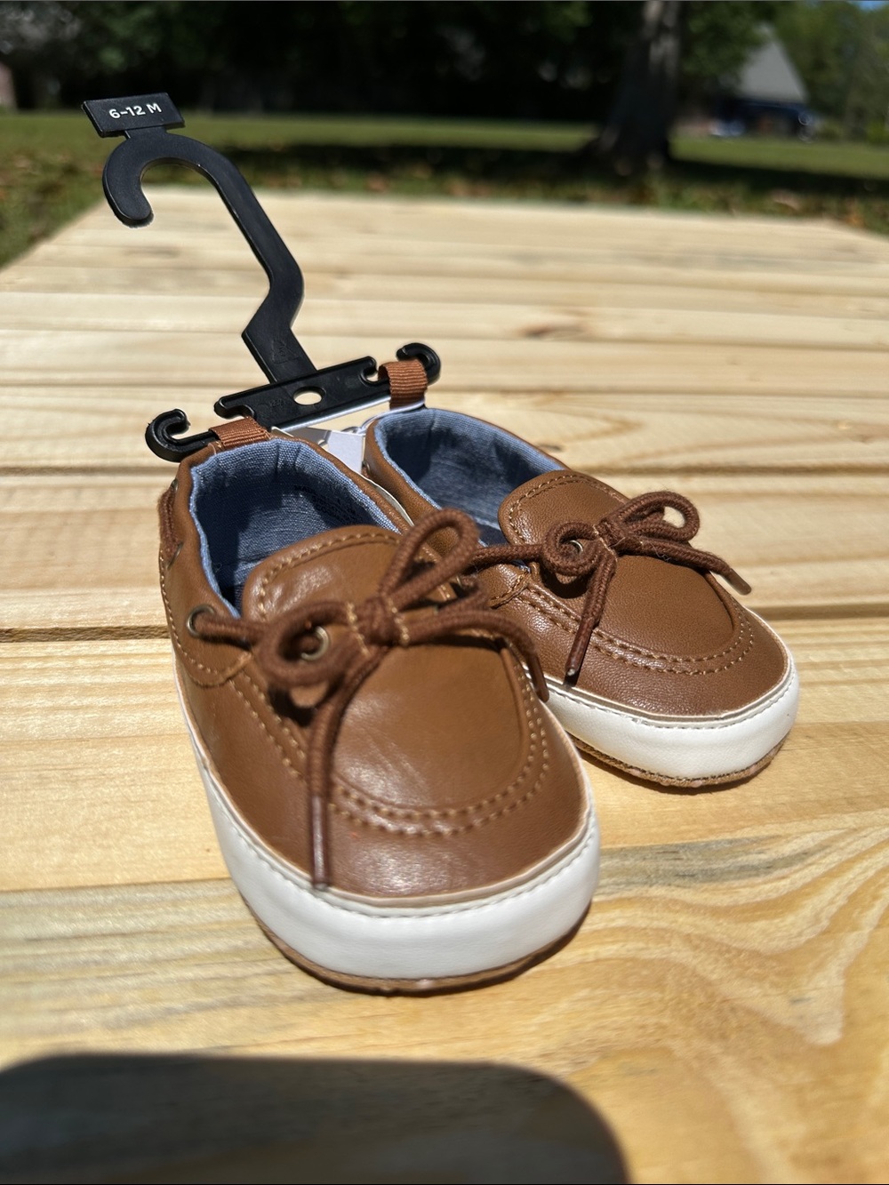 Brown Slip-On Boat Shoes with Laces